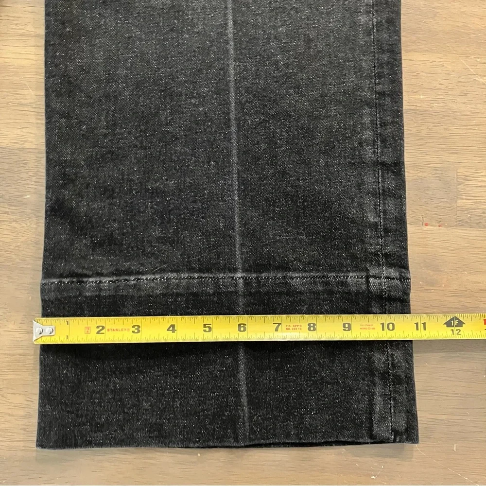 Boden Womens Size 30 High Waisted Full Length Black Straight Leg Jeans Cuffed - Picture 12 of 13